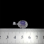 گردنبند عقیق کبود یمنی نقره زنانه طرح صبرا - Image 2