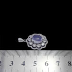 گردنبند عقیق کبود یمنی نقره زنانه طرح صبوره - Image 2