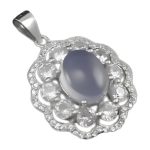 گردنبند عقیق کبود یمنی نقره زنانه طرح صبوره