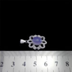 گردنبند عقیق کبود یمنی نقره زنانه طرح صبیحه - Image 2