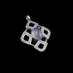 گردنبند عقیق کبود یمنی نقره زنانه طرح صداقت - Image 4