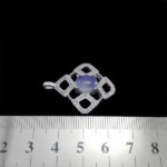 گردنبند عقیق کبود یمنی نقره زنانه طرح صداقت - Image 3