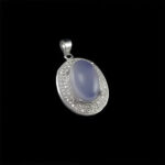 گردنبند عقیق کبود یمنی نقره زنانه طرح صفیا