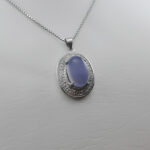 گردنبند عقیق کبود یمنی نقره زنانه طرح صفیا - Image 3