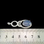 گردنبند عقیق کبود یمنی نقره زنانه طرح صمیمه - Image 2