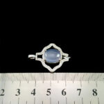 گردنبند عقیق کبود یمنی نقره زنانه طرح دیارا ۲ - Image 3