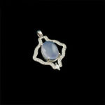 گردنبند عقیق کبود یمنی نقره زنانه طرح دیارا ۲