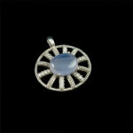 گردنبند عقیق کبود یمنی نقره زنانه طرح صونا - Image 4