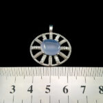 گردنبند عقیق کبود یمنی نقره زنانه طرح صونا - Image 2