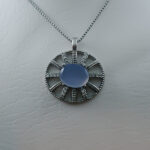 گردنبند عقیق کبود یمنی نقره زنانه طرح صونا - Image 3