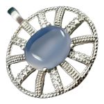 گردنبند عقیق کبود یمنی نقره زنانه طرح صونا