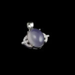 گردنبند عقیق کبود یمنی نقره زنانه طرح طراوت