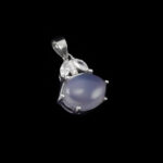 گردنبند عقیق کبود یمنی نقره زنانه طرح طریفه