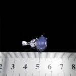 گردنبند عقیق کبود یمنی نقره زنانه طرح طریفه - Image 3