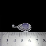 گردنبند عقیق کبود یمنی نقره زنانه طرح طلایه - Image 3