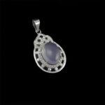 گردنبند عقیق کبود یمنی نقره زنانه طرح طلایه