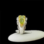 انگشتر زبرجد نقره مردانه فاخر دست ساز طرح کامبیز - Image 5