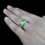 انگشتر زبرجد نقره مردانه فاخر دست ساز طرح کامبیز - Image 4