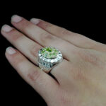 انگشتر زبرجد نقره مردانه فاخر دست ساز طرح کامران - Image 3