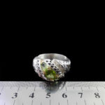 انگشتر زبرجد نقره مردانه فاخر دست ساز طرح گرگین - Image 4