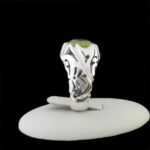 انگشتر زبرجد نقره مردانه دست ساز طرح کامشاد - Image 4