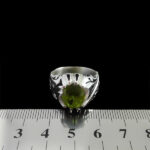 انگشتر زبرجد نقره مردانه دست ساز طرح کامشاد - Image 5