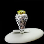 انگشتر زبرجد نقره مردانه فاخر دست ساز طرح مازیار - Image 5