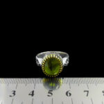 انگشتر زبرجد نقره مردانه طرح دورطلایی شاهکام - Image 4