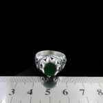 انگشتر زمرد هندی الماس تراش مردانه طرح رانین - Image 4