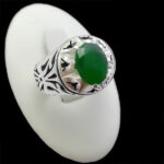 انگشتر زمرد هندی الماس تراش مردانه طرح رانین