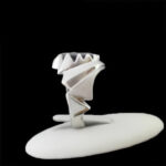 انگشتر گارنت الماس تراش نقره مردانه دست ساز فاخر طرح نارون - Image 2