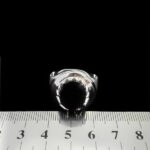 انگشتر گارنت الماس تراش نقره مردانه دست ساز فاخر طرح نارون - Image 4