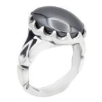 انگشتر حدید صینی نقره مردانه طرح ژوبین + حکاکی‌‌‌