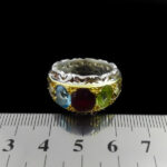 انگشتر نقره فاخر طرح طهماسب با چند سنگ معدنی اصل‌‌‌ - Image 5