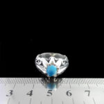 انگشتر فیروزه نیشابوری دست ساز نقره مردانه طرح بهیاد - Image 4