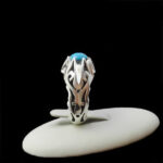 انگشتر فیروزه نیشابوری دست ساز نقره مردانه طرح بهیاد - Image 5