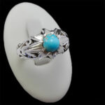 انگشتر فیروزه نیشابوری دست ساز نقره مردانه طرح بیژن