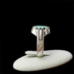 انگشتر فیروزه نیشابوری دست ساز نقره مردانه طرح پاشا - Image 5