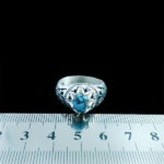 انگشتر فیروزه نیشابوری دست ساز نقره مردانه طرح پژواک - Image 3