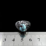 انگشتر فیروزه نیشابوری نقره مردانه و زنانه طرح پناه - Image 3