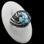 انگشتر فیروزه نیشابوری نقره مردانه و زنانه طرح پناه