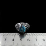 انگشتر نقره مردانه و زنانه طرح پندار سنگ فیروزه نیشابوری - Image 2