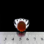 انگشتر عقیق یمنی سرخ نقره مردانه دست ساز فاخر طرح سوشیانت‌‌‌ - Image 4