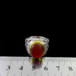 انگشتر عقیق یمنی سرخ نقره مردانه دست ساز فاخر طرح سرافراز‌‌‌ - Image 2