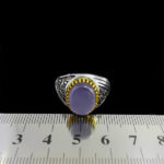 انگشتر عقیق کبود یمنی نقره مردانه طرح مانی‌‌‌ - Image 2