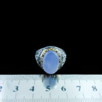 انگشتر عقیق کبود یمنی نقره مردانه طرح فرداد‌‌‌ - Image 6