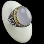 انگشتر عقیق کبود یمنی نقره مردانه طرح فرداد‌‌‌