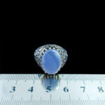 انگشتر عقیق کبود یمنی نقره مردانه طرح فرازمان‌‌‌ - Image 3