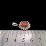 گردنبند عقیق سرخ یمنی نقره زنانه طرح فریزان - Image 2