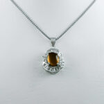 گردنبند عقیق سرخ یمنی نقره زنانه طرح اوتانا - Image 2